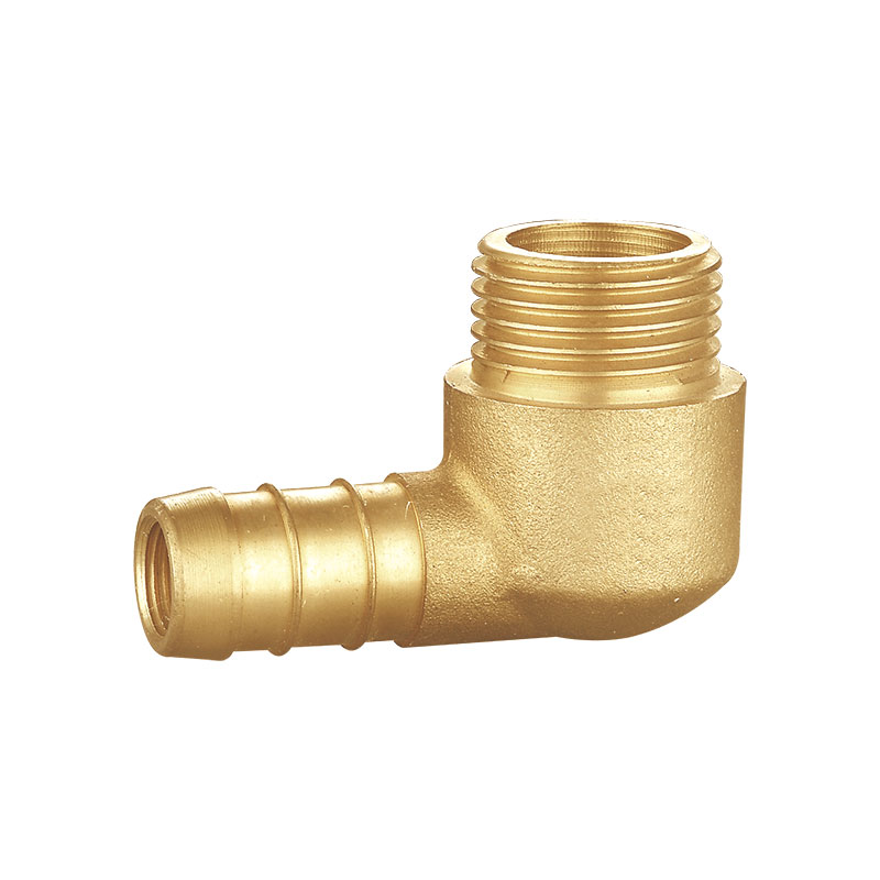 Conector de țeavă cu cot de 90 de grade tată din alamă AMT-9037